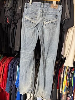 Cody James Jeans Men’s 32x32 Light Wash Blue Distressed Western Cowboy
